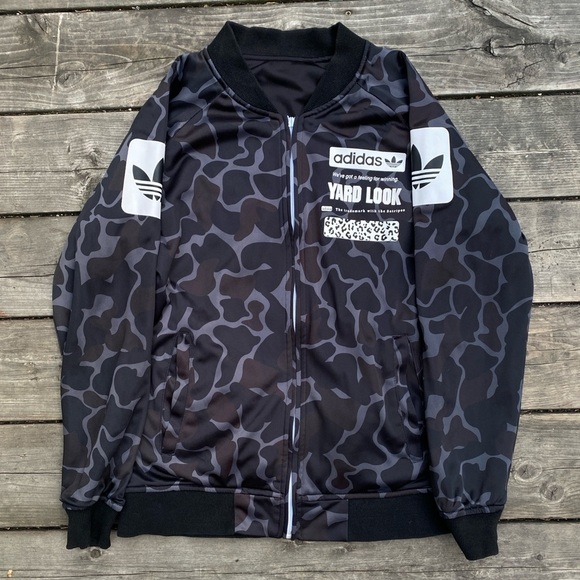 Adidas Originals Yard Look Camo Reversible Bomber Jacket Small - Picture 1 of 11